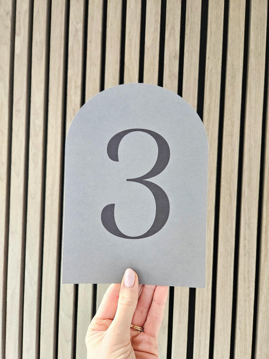 Wedding table numbers