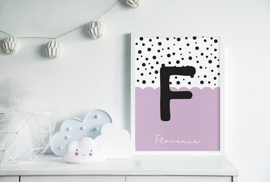 Personalised Spotty Initial Print