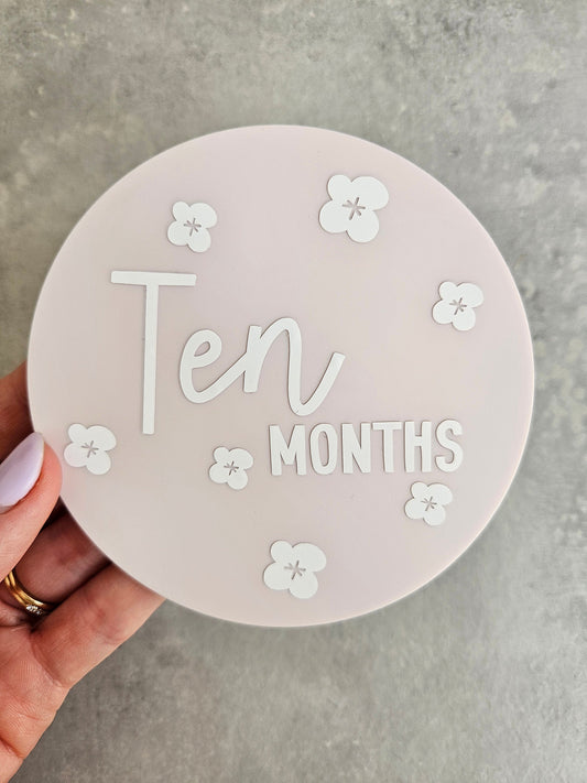 Baby Milestone Acrylic Discs - Daisy's