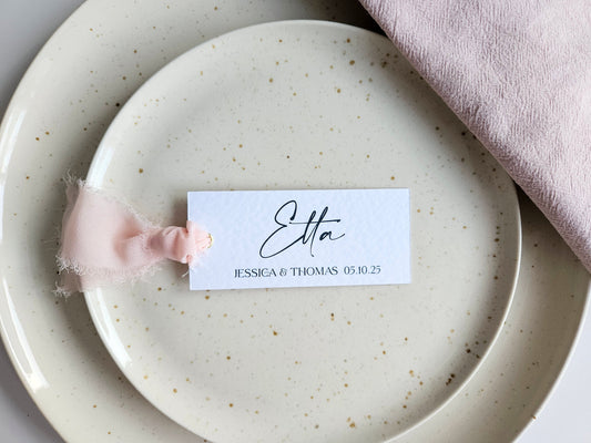 Chiffon Ribbon Personalised Wedding Place Names