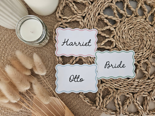 Wavy place cards