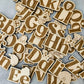 Wooden alphabet fridge magnets