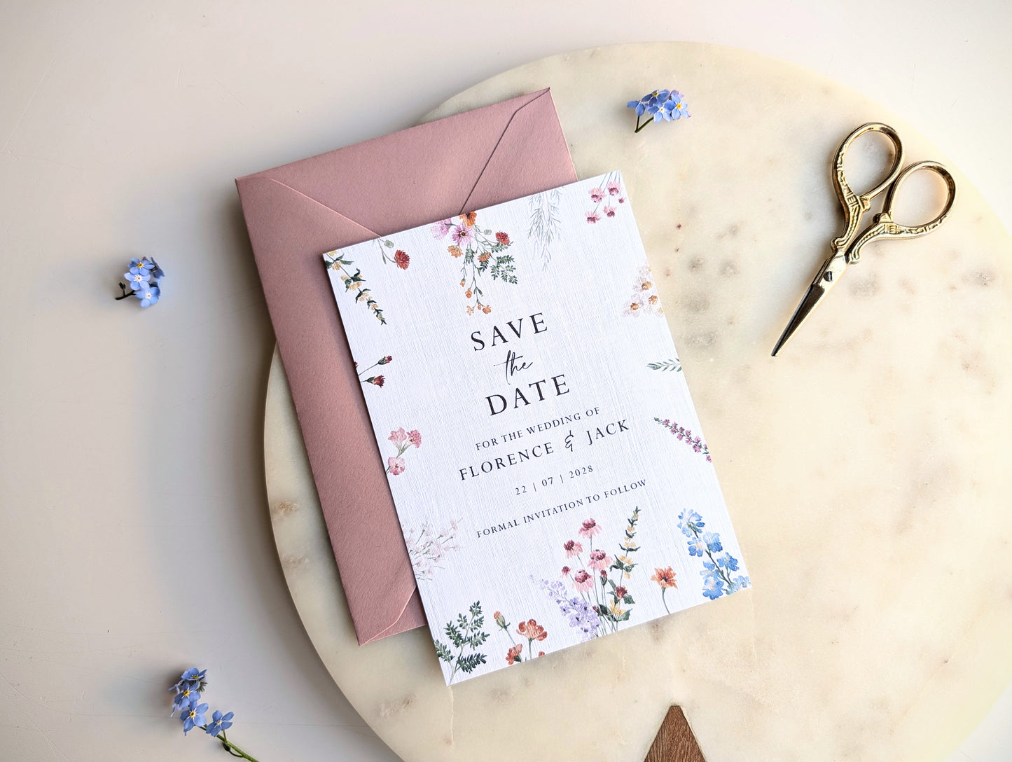 The Florence – Floral Save the Date Cards