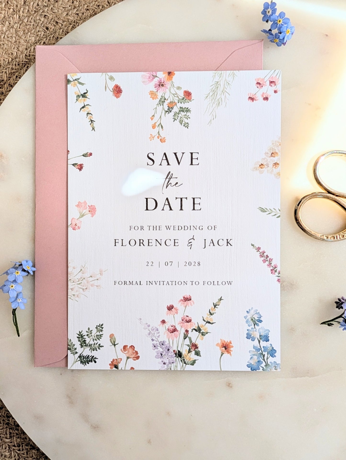 The Florence – Floral Save the Date Cards