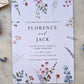 “Wildflower wedding invitation with botanical floral design”

“Floral wedding invitation suite with details and RSVP cards”

“Pastel botanical wedding stationery on linen textured card”

“Rustic floral wedding invitation with dusky pink envelope”