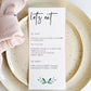 'Let's Eat' Wedding Menu