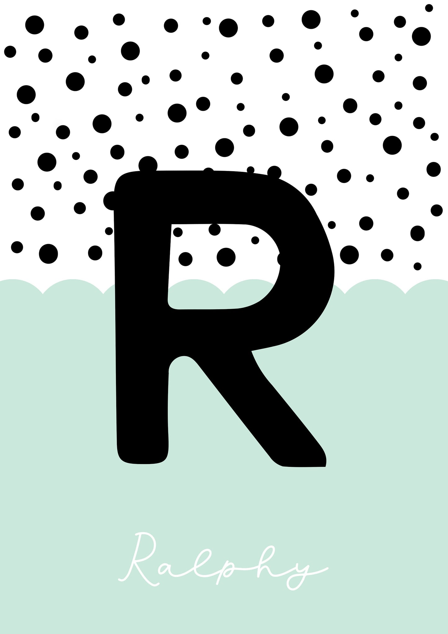 Personalised Spotty Initial Print