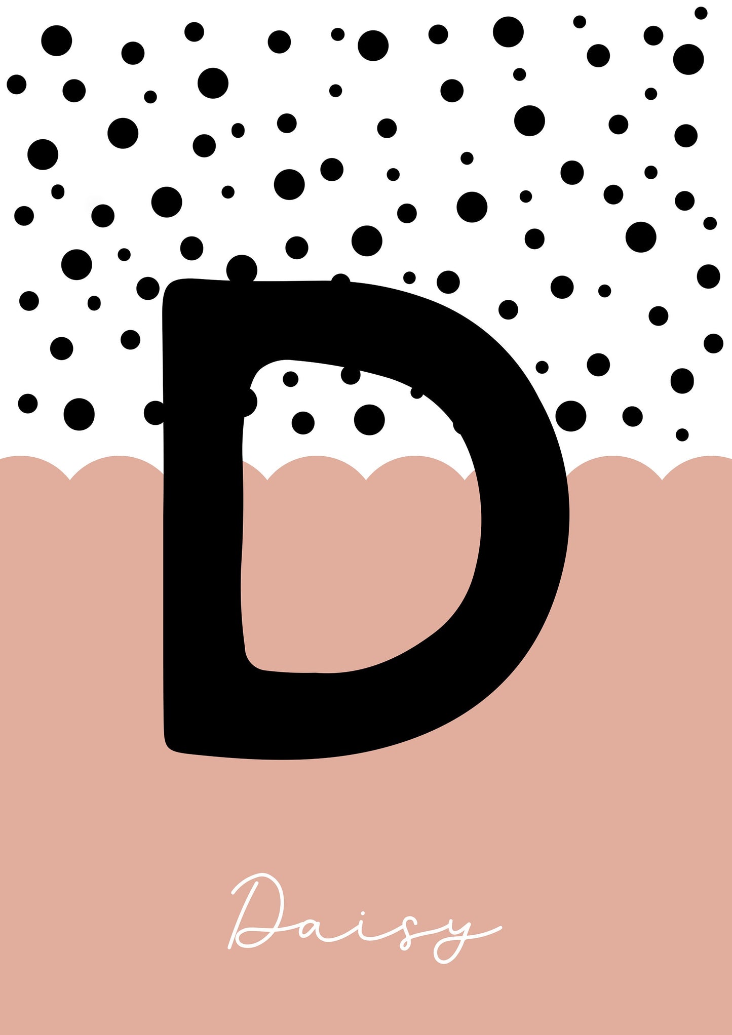 Personalised Spotty Initial Print