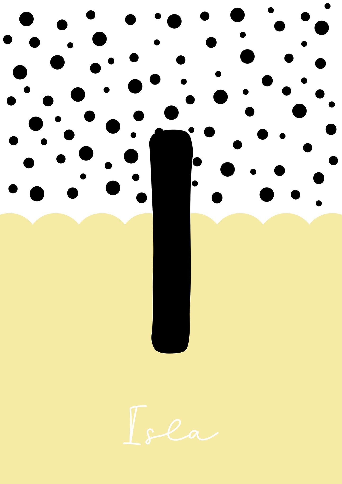 Personalised Spotty Initial Print