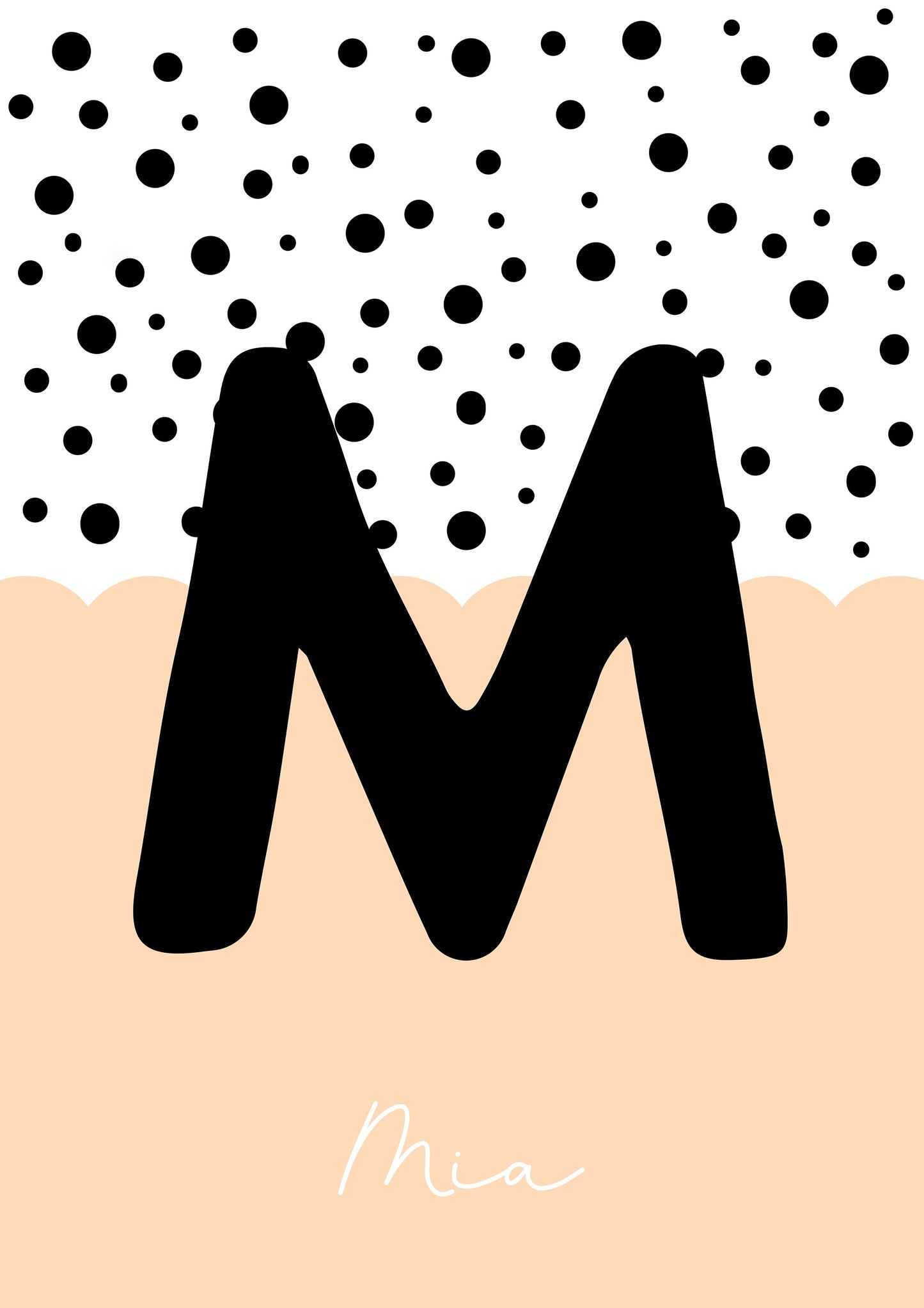 Personalised Spotty Initial Print