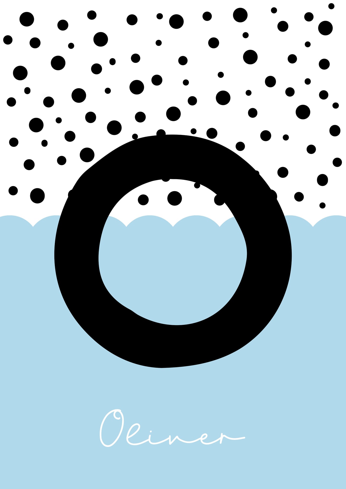 Personalised Spotty Initial Print