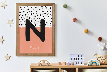 Personalised Spotty Initial Print