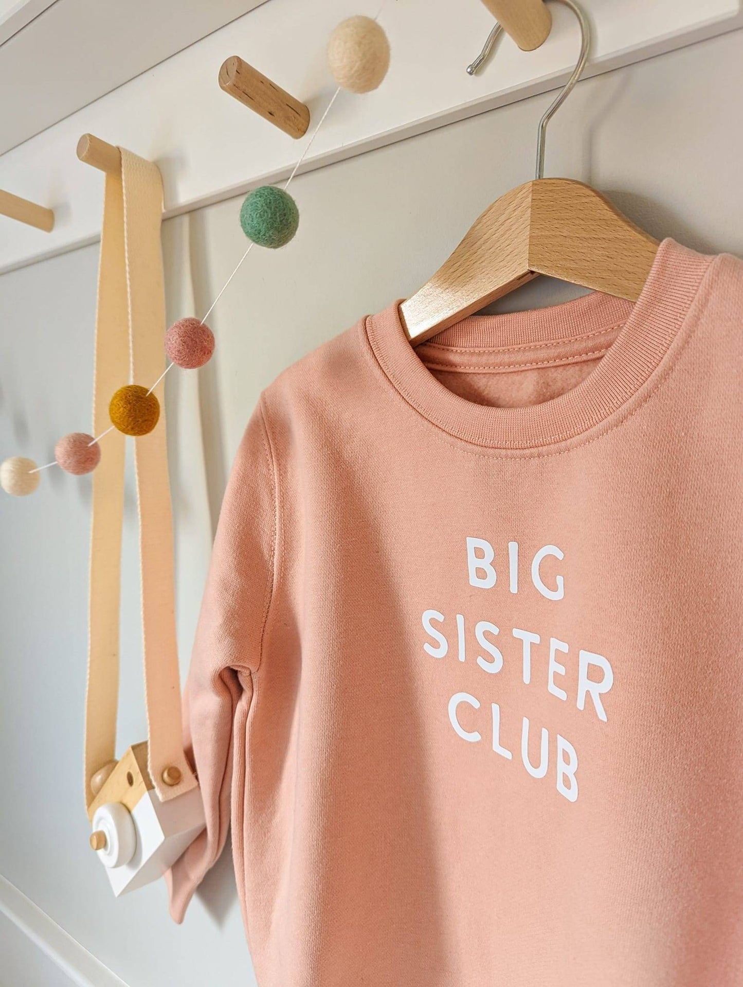 Big Sister Club Sweatshirt - Dusky Pink