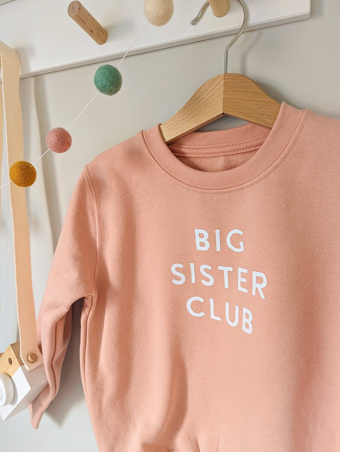 Big Sister Club Sweatshirt - Dusky Pink