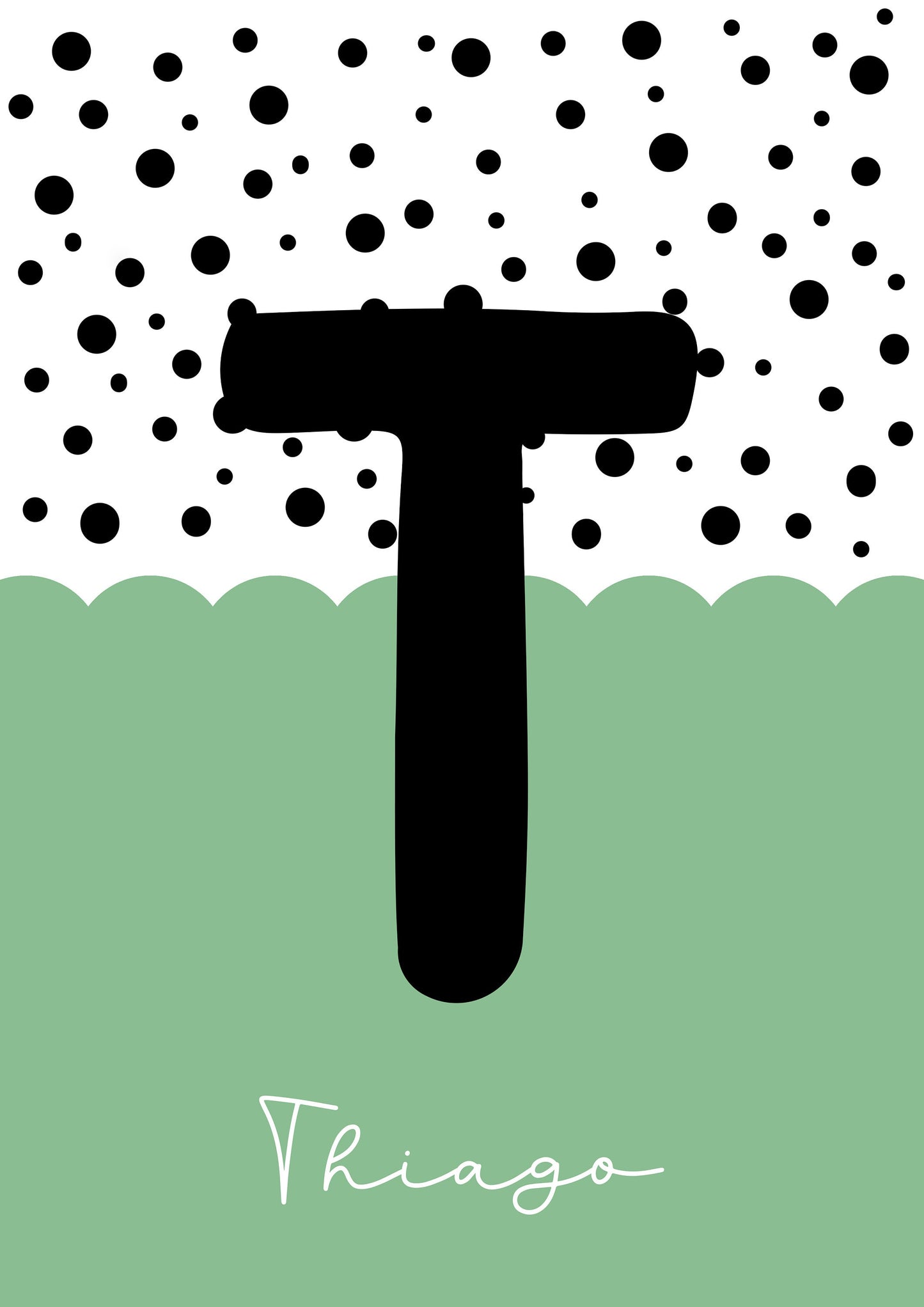 Personalised Spotty Initial Print