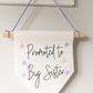 'Promoted to Big Sister' wall banner