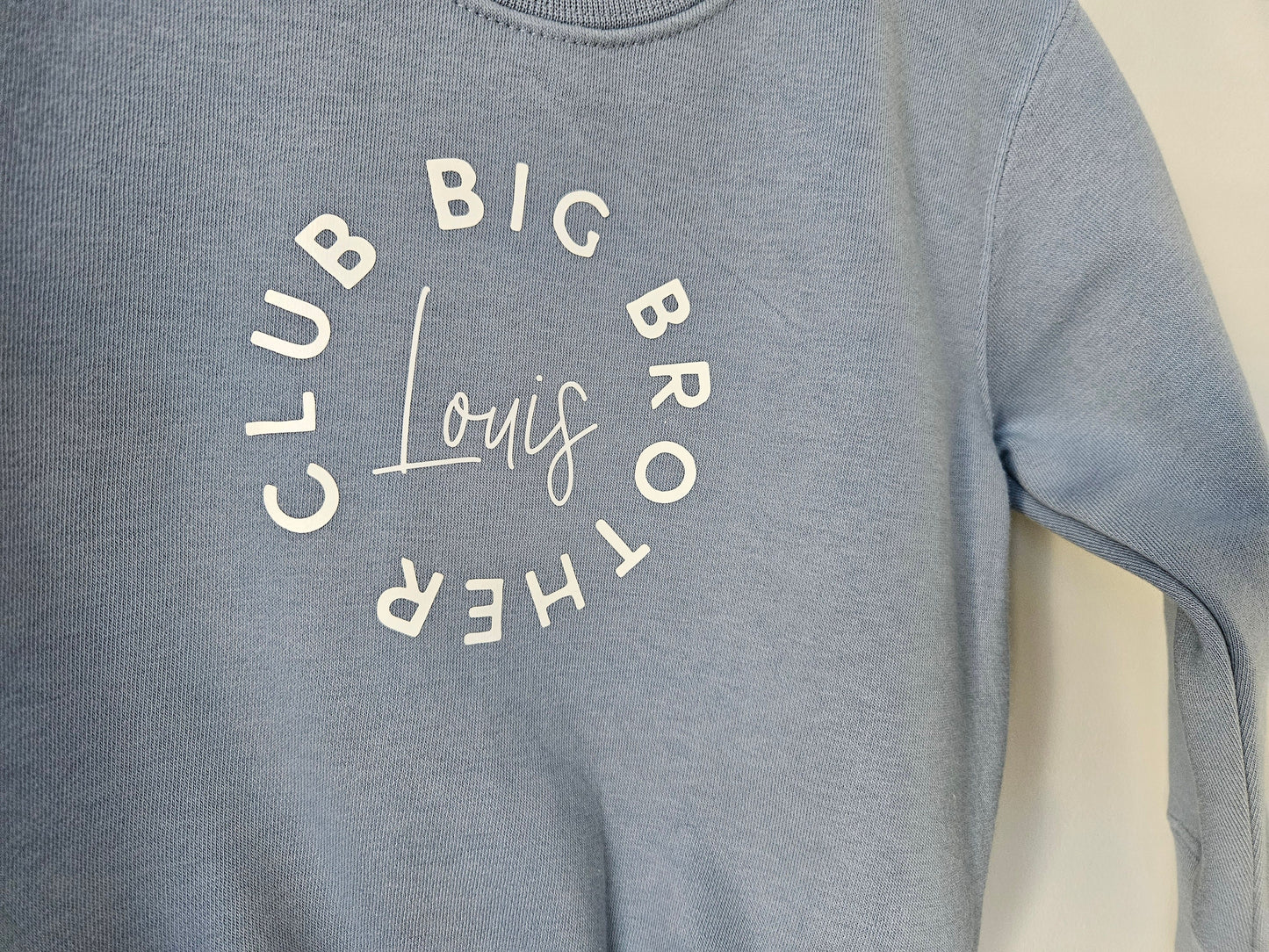 Personalised big sibling jumper