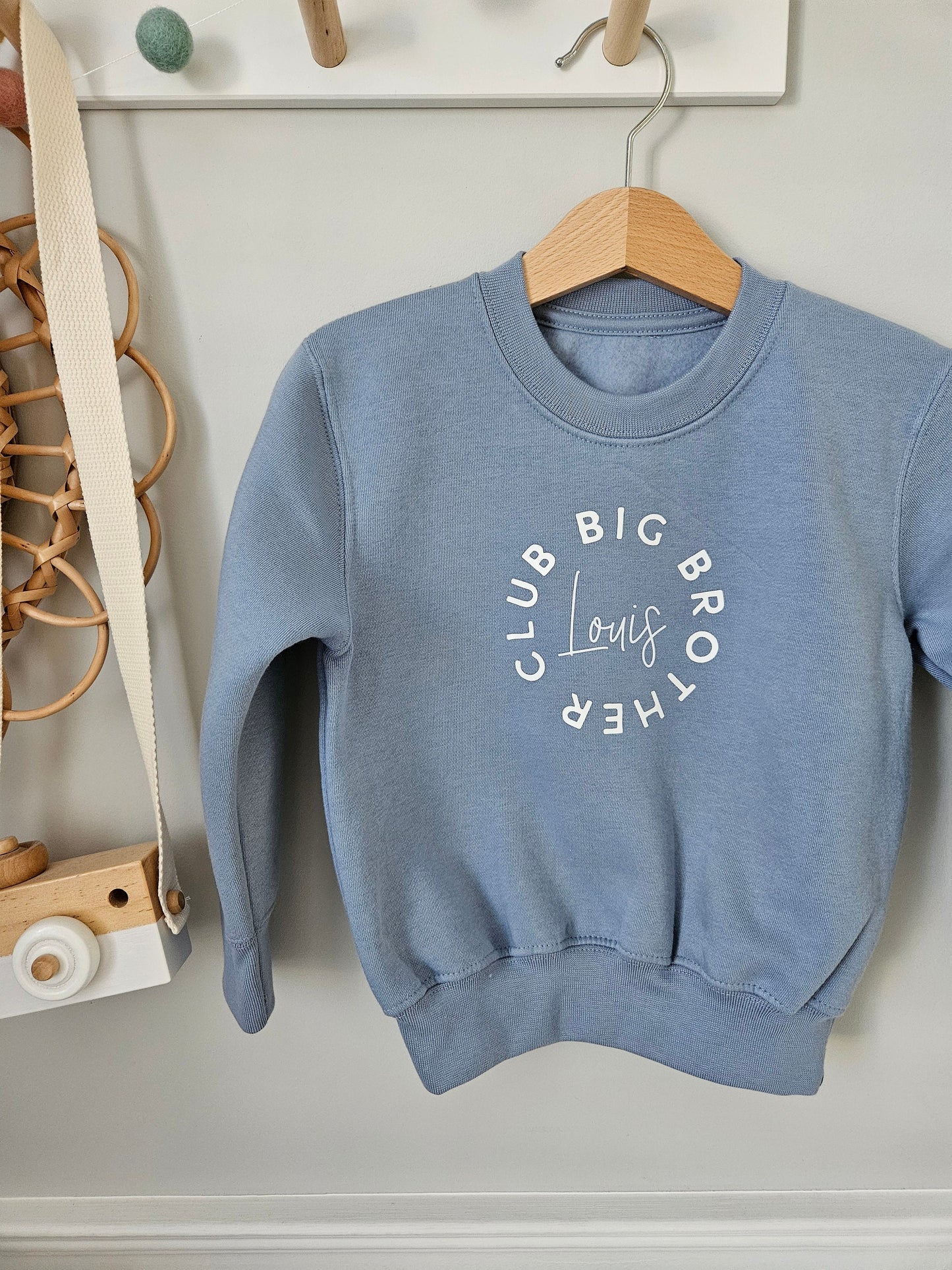 Personalised big sibling jumper