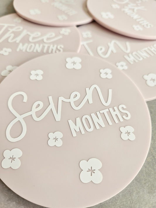 Baby Milestone Acrylic Discs - Daisy's