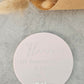Personalised baby name And birth stats announcement disc