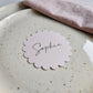 Circular Scalloped Card Name Cards
