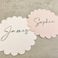 Circular Scalloped Card Name Cards