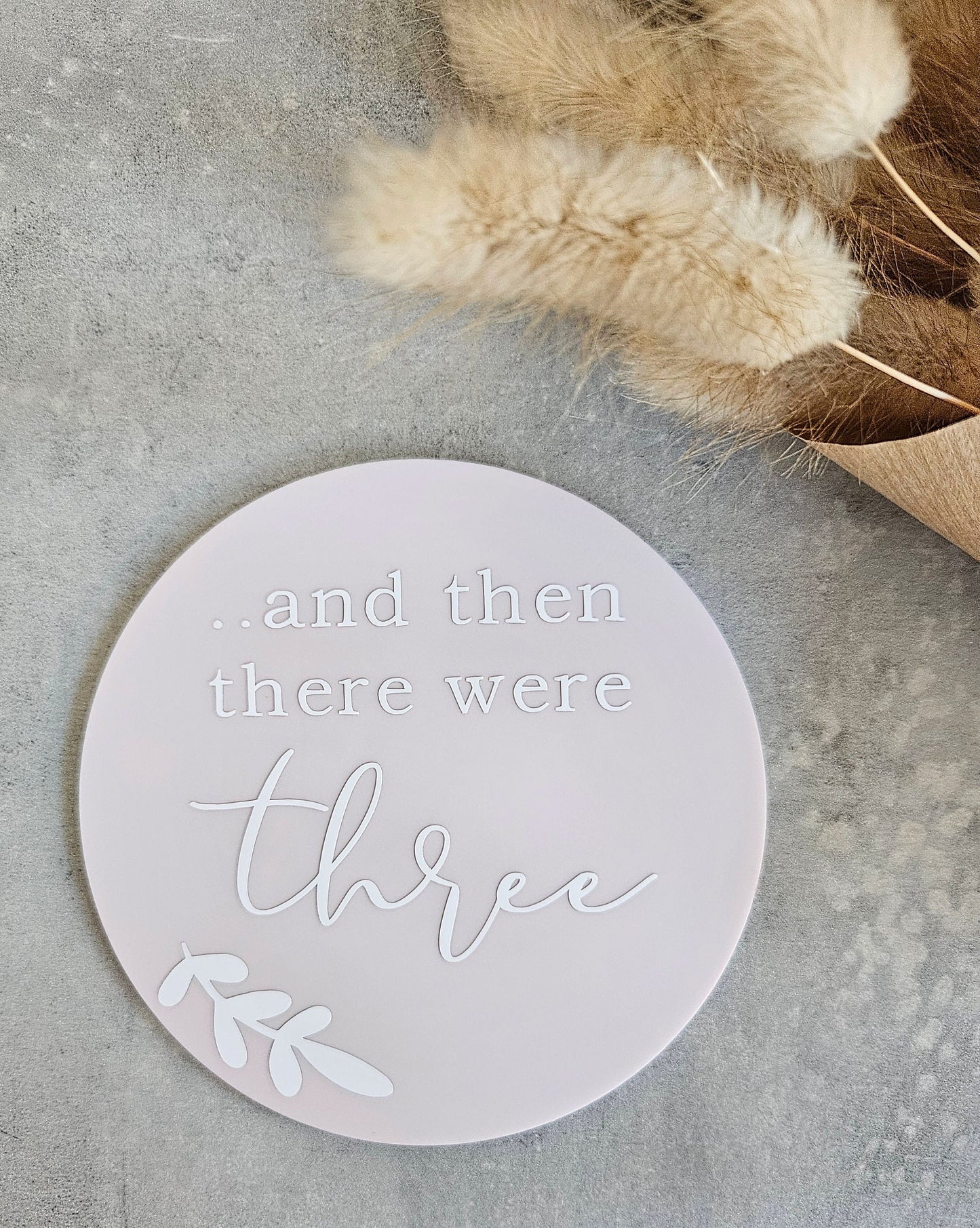 'And Then There Were Three' Announcement Plaque