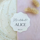 Wavy Let's Celebrate Wedding Table Place Names
