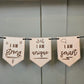 Positive Affirmations Penant Flag Bunting | Children's Positivity | Kids Self-esteem | Kids Bedroom Playroom Decor