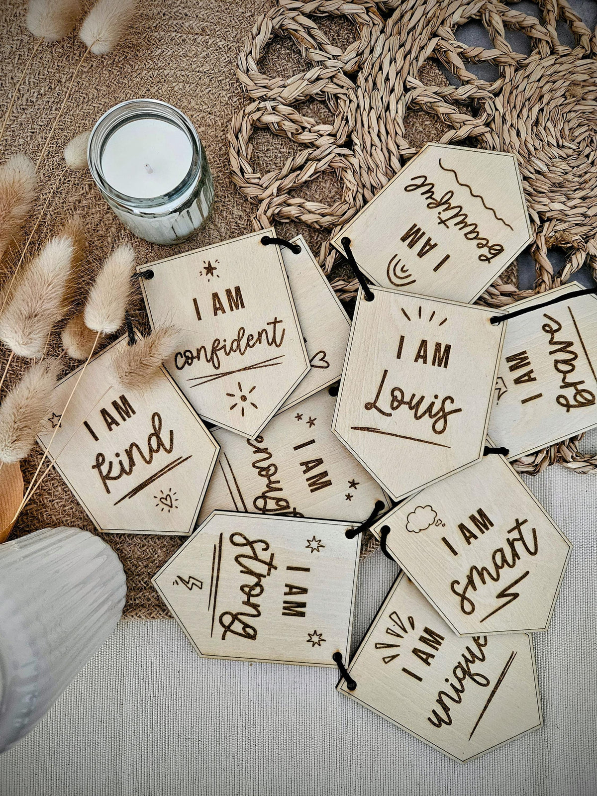 Positive Affirmations Penant Flag Bunting | Children's Positivity | Kids Self-esteem | Kids Bedroom Playroom Decor
