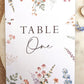 Wildflower Wedding Table Numbers | Botanical Floral Signs | Florence Collection