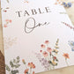 Wildflower Wedding Table Numbers | Botanical Floral Signs | Florence Collection