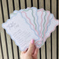 Wavy Pastel Wedding Seating Plan Cards | Table Sign Cards