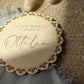 Personalised Baby Name Announcement Plaque | Laser Engraved Disc