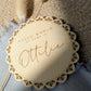Personalised Baby Name Announcement Plaque | Laser Engraved Disc