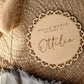 Personalised Baby Name Announcement Plaque | Laser Engraved Disc