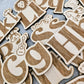 Wooden alphabet fridge magnets